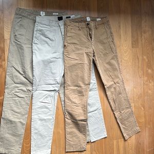 Bundle GAP + H&M Men’s Khaki pants Slim fit, 29x32